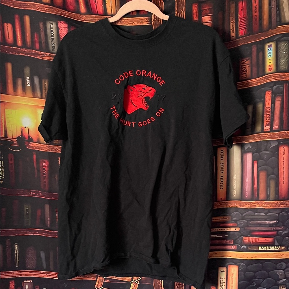 Code Orange Gildan Black Tee with Red Graphic